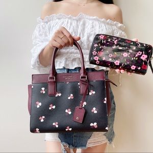 🌸🌸Kate Spade Satchel&Zip Around Wallet Floral